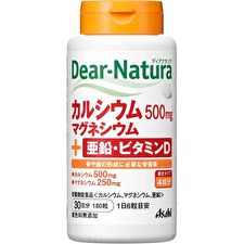 Asahi Dear-Natura Calcium, Magnesium, Zinc, Vitamin D - 180 capsules (30 days supply)