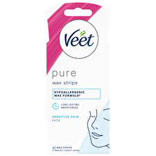 Veet Pure Cold Wax Strips Face 20 Pack