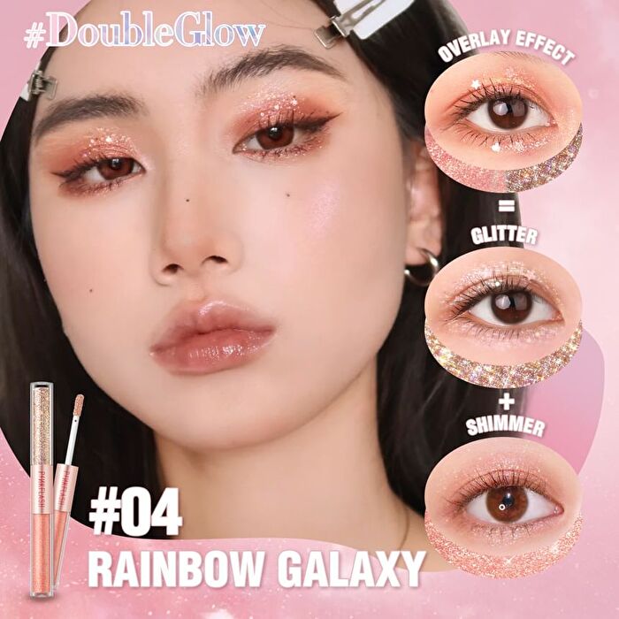 New 2 in 1 All Glow Liquid Eyeshadow-2 colours - #5 Starry Pearl