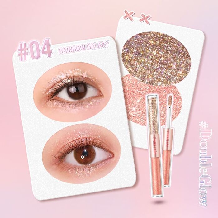 New 2 in 1 All Glow Liquid Eyeshadow-2 colours - #5 Starry Pearl