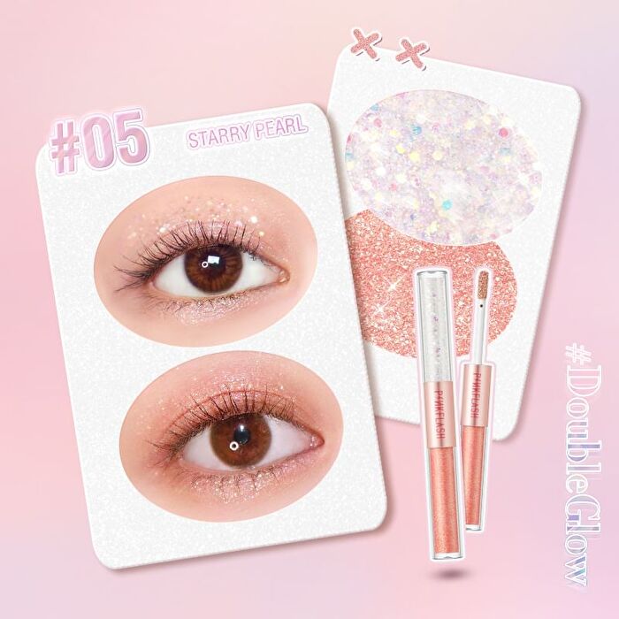 New 2 in 1 All Glow Liquid Eyeshadow-2 colours - #5 Starry Pearl