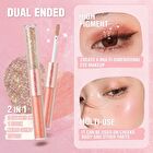 New 2 in 1 All Glow Liquid Eyeshadow-2 colours - #5 Starry Pearl
