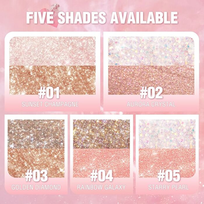 New 2 in 1 All Glow Liquid Eyeshadow-2 colours - #5 Starry Pearl