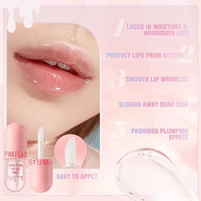 Pinkflash CarePlus Lip Oil-Natural Ingredients - #4ml
