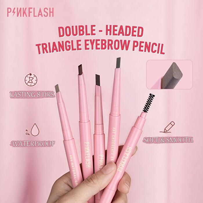 Pinkflash Waterproof Auto Eyebrow Pencil - 4 colours - #02 Chocolate Brown