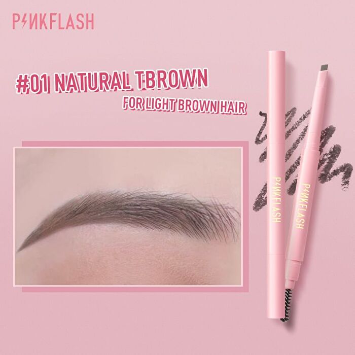 Pinkflash Waterproof Auto Eyebrow Pencil - 4 colours - #02 Chocolate Brown