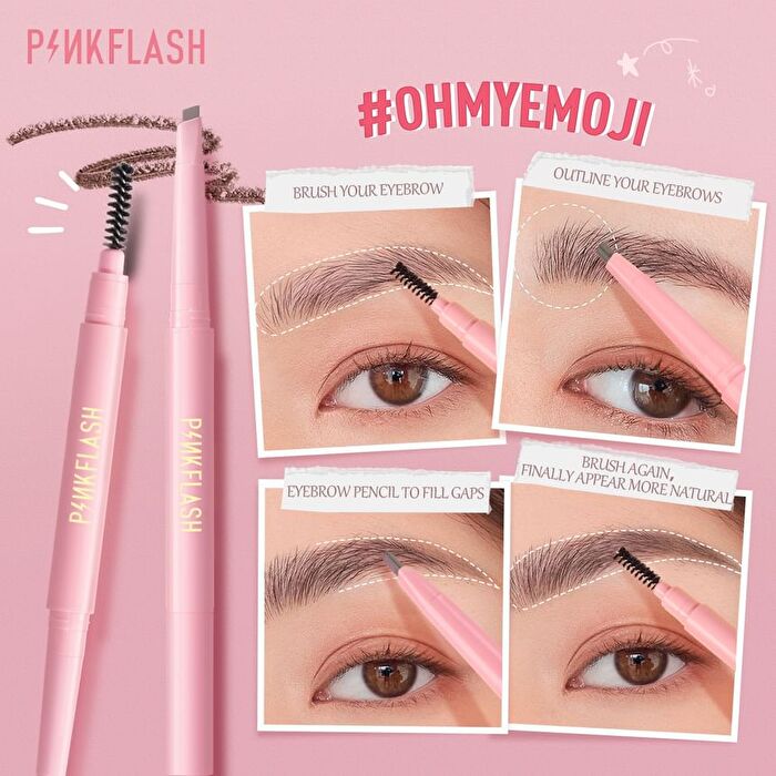 Pinkflash Waterproof Auto Eyebrow Pencil - 4 colours - #02 Chocolate Brown
