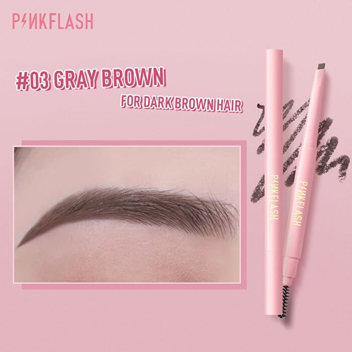 Pinkflash Waterproof Auto Eyebrow Pencil - 4 colours - #03 Gray Brown