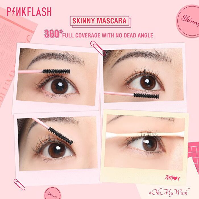 Pinkflash Lengthening Micro Brush Mascara - #01 BLACK