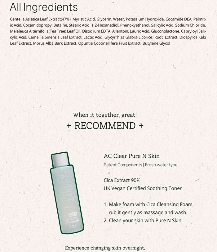 AC Clear Cica Cleansing Foam - 120ml