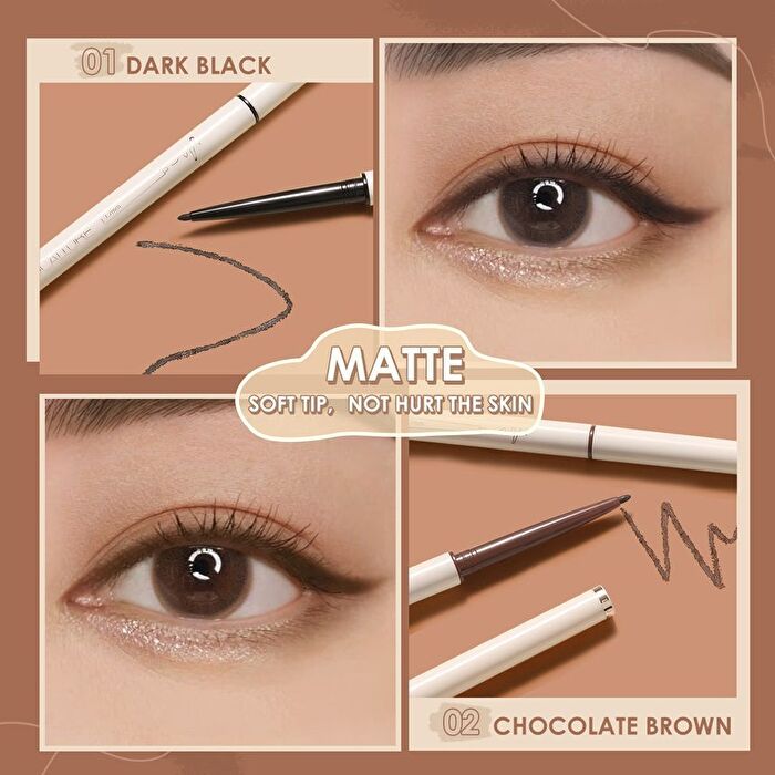 Focallure Perfectly Defined Gel Eyeliner - 2 Colors - #F01 Dark Black