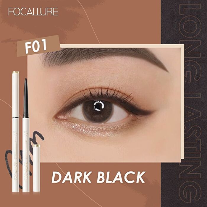 Focallure Perfectly Defined Gel Eyeliner - 2 Colors - #F01 Dark Black