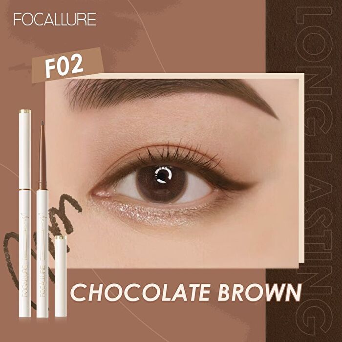 Focallure Perfectly Defined Gel Eyeliner - 2 Colors - #F01 Dark Black