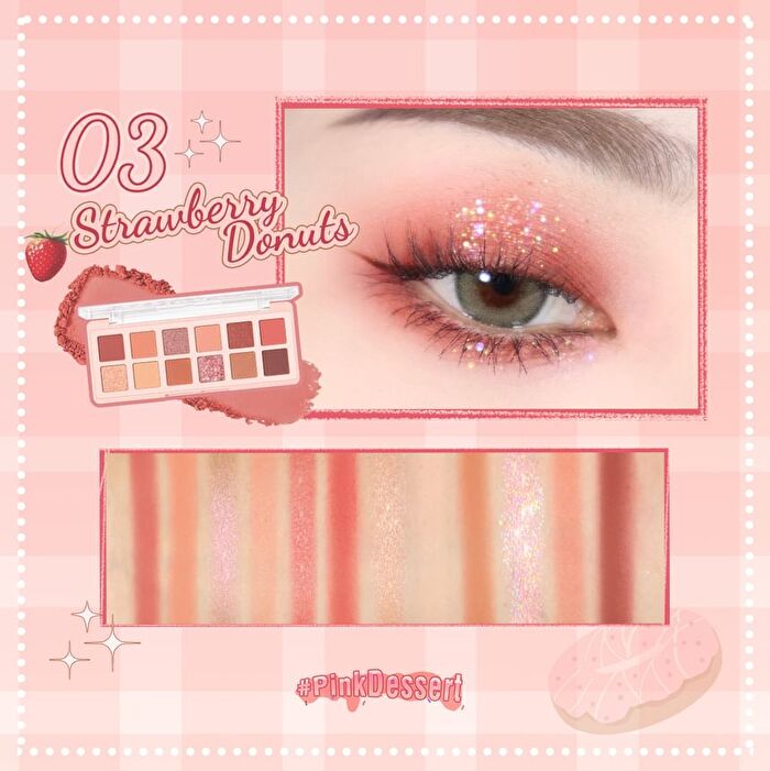  Pro Touch Eyeshadow Palette-Strawberry - #03 Strawberry donuts