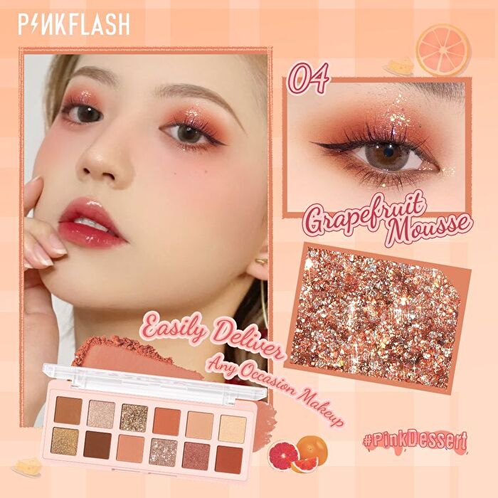 Pro Touch Eyeshadow Palette-Grapefruit - #04 Grapefruit mousse