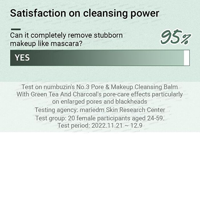 No.3 Pore & Makeup Cleansing Balm With Green Tea And Charcoal - 85g