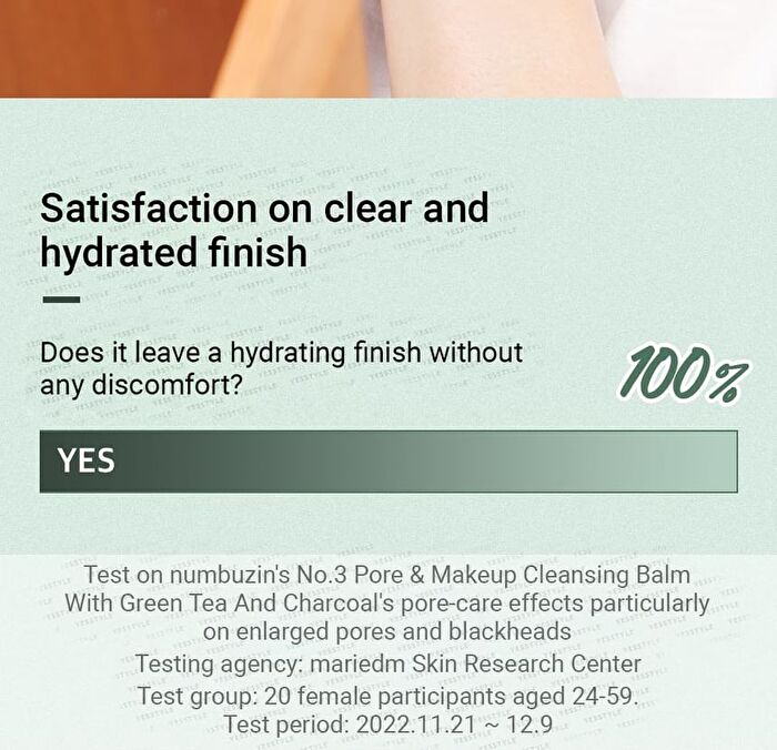 No.3 Pore & Makeup Cleansing Balm With Green Tea And Charcoal - 85g