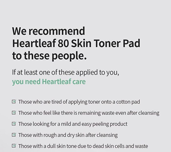 Heartleaf 80 Skin Toner Pad - 70 pads