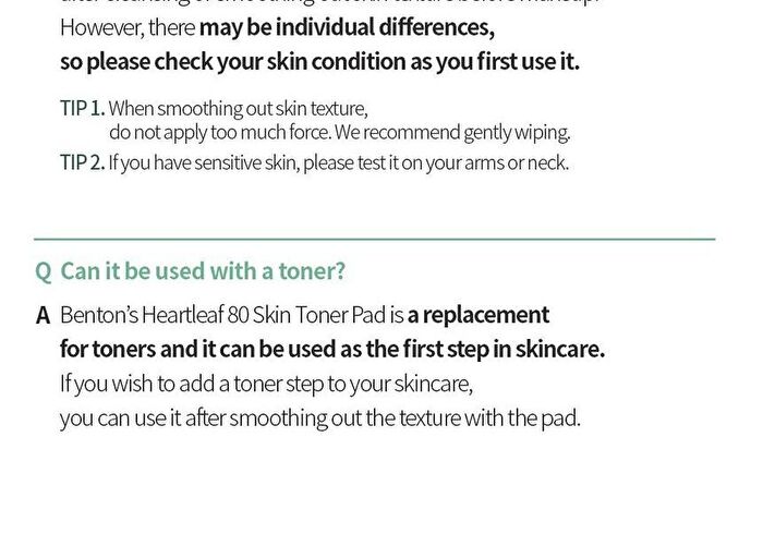 Heartleaf 80 Skin Toner Pad - 70 pads