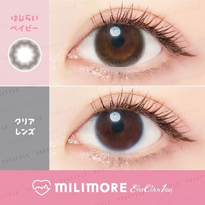 Milimore One-Day Color Lens Hajirai Baby 10 pcs - P-0.00 (10 pcs)