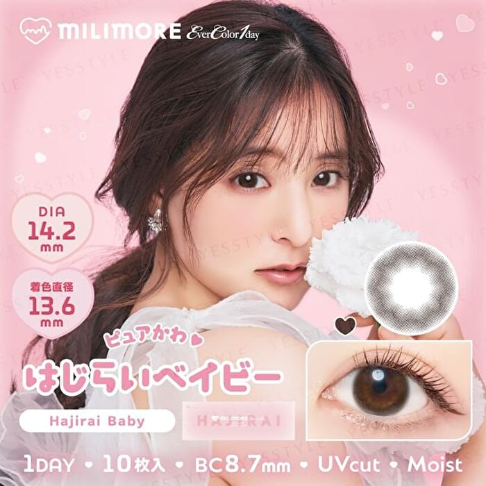 Milimore One-Day Color Lens Hajirai Baby 10 pcs - P-0.00 (10 pcs)