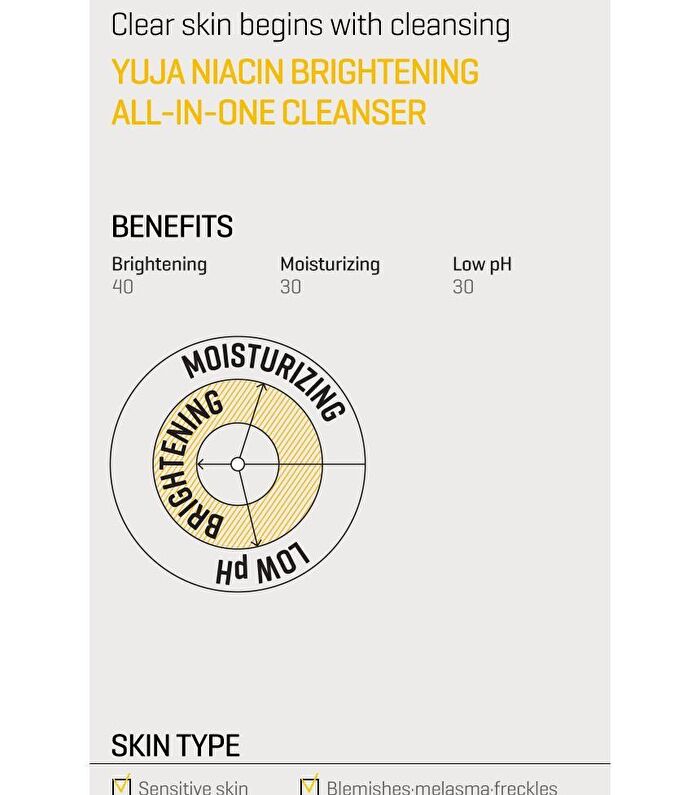 Yuja Niacin Brightening All-In-One Cleanser - 100ml