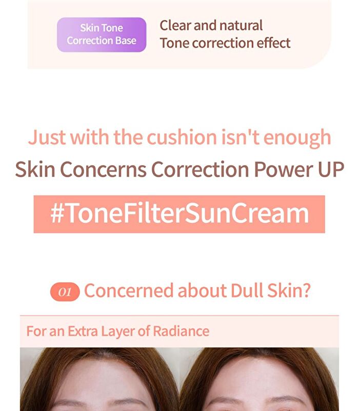 Snow Tone Filter Sun Cream - 3 Colors - Aurora Purple