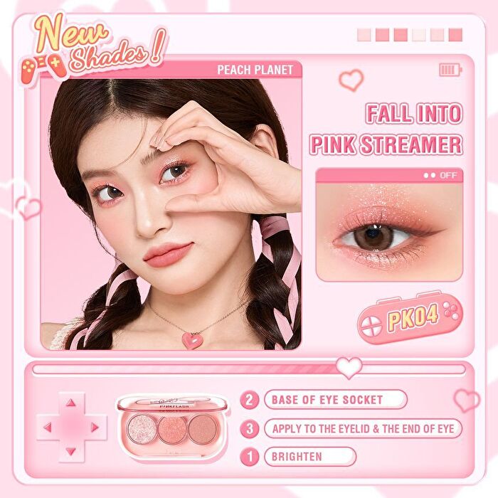 Pinkflash New 3 Pan Eyeshadow - PK04 - #PK04 - 3g