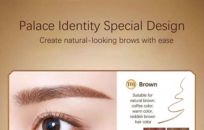 Palace Identity Drunken Rhythm Gilt Exquisite Eyebrow Pencil - 2 Colours - #T01 Dark Brown - 0.07g*2