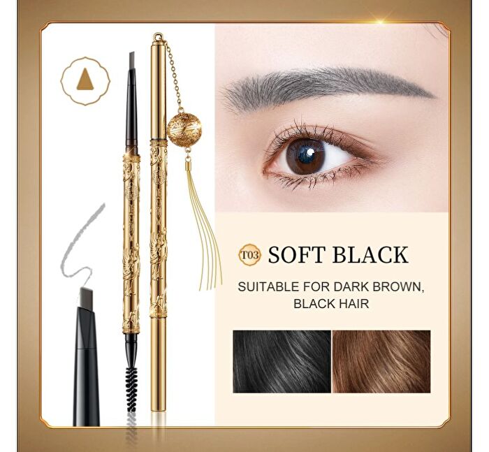 Palace Identity Drunken Rhythm Gilt Exquisite Eyebrow Pencil - 2 Colours - #T01 Dark Brown - 0.07g*2