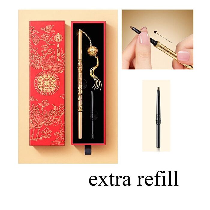 Palace Identity Drunken Rhythm Gilt Exquisite Eyebrow Pencil - 2 Colours - #T01 Dark Brown - 0.07g*2