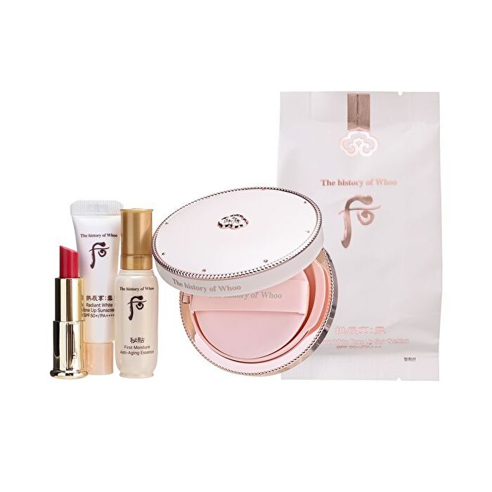 Gongjinhyang Seol Radiant White Tone Up Sun Cushion Special Set - 5 pcs
