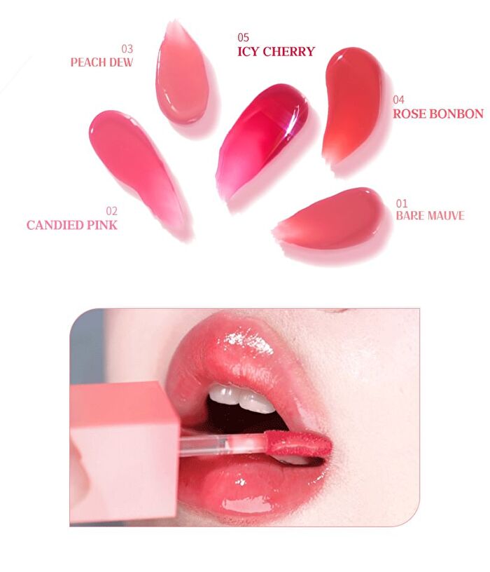 Mqny Dewy Water Glow Lip Tint - 5 Colors - #01 Bare Mauve