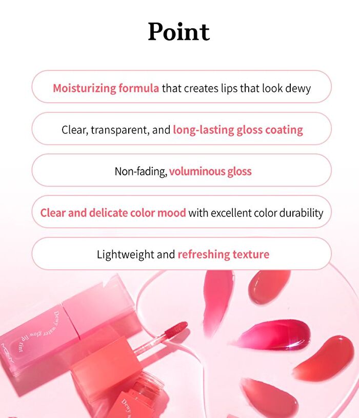 Mqny Dewy Water Glow Lip Tint - 5 Colors - #01 Bare Mauve