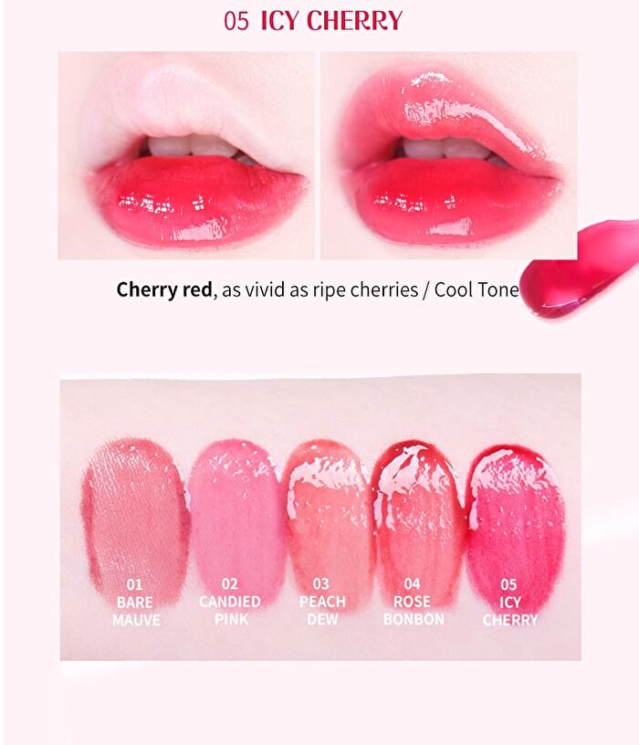 Mqny Dewy Water Glow Lip Tint - 5 Colors - #01 Bare Mauve