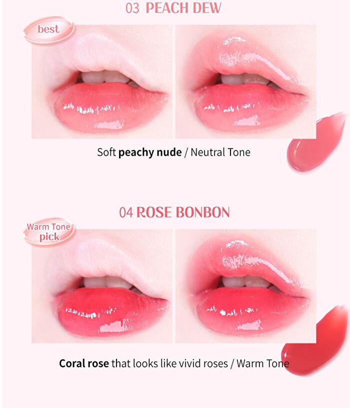 Mqny Dewy Water Glow Lip Tint - 5 Colors - #05 Icy Cherry
