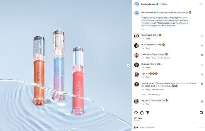 Focallure Watery Glow Lipgloss - 4 Colors - #RD02