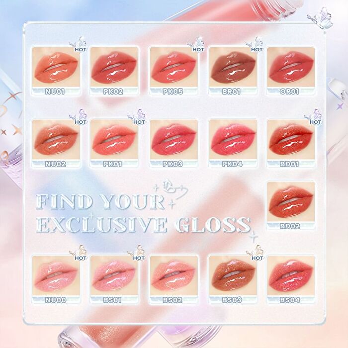 Focallure Watery Glow Lipgloss - 4 Colors - #OR01