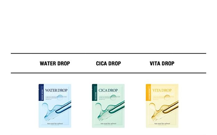 too cool for school Drop Ampoule Mask Sheet - 3 Types - Water Drop