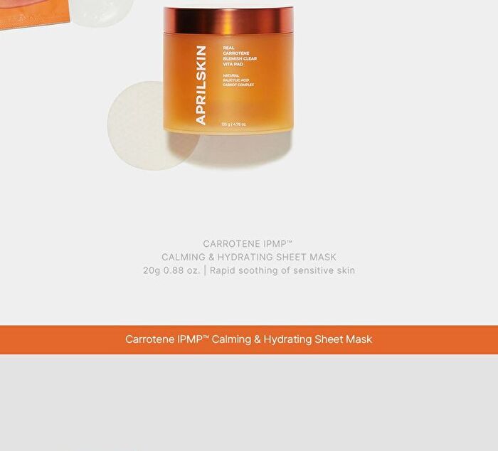 Aprilskin Carrotene IPMP Calming & Hydrating Sheet Mask - 20g