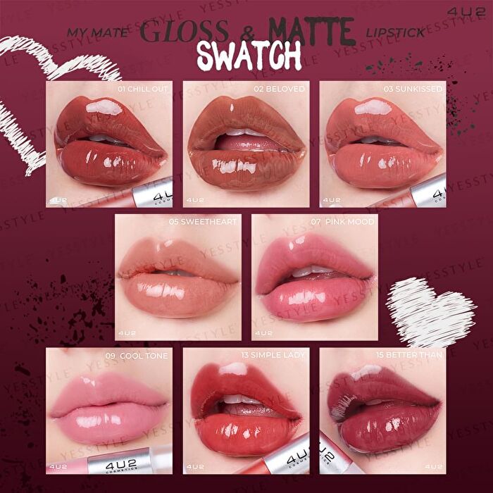 My Mate Gloss & Matte Lipstck - 13 Simple Lady