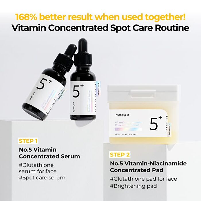 numbuzin No.5+ Glutathione Vitamin Concentrated Serum - 2025 Version - 30ml