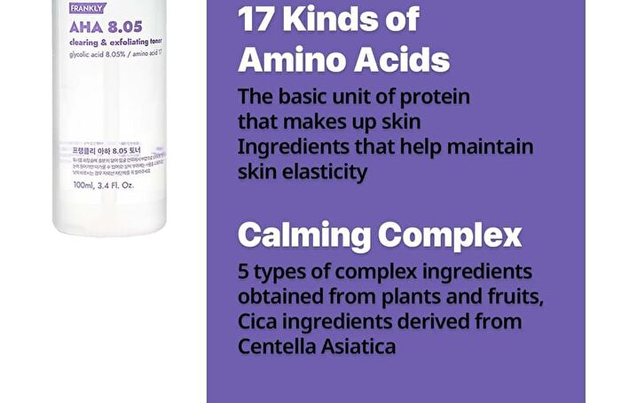 Frankly AHA 8.05% Clearing & Refining Toner - 100ml