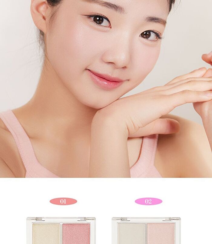 Glowy Highlighter - 2 colors - #01 Warm Shining