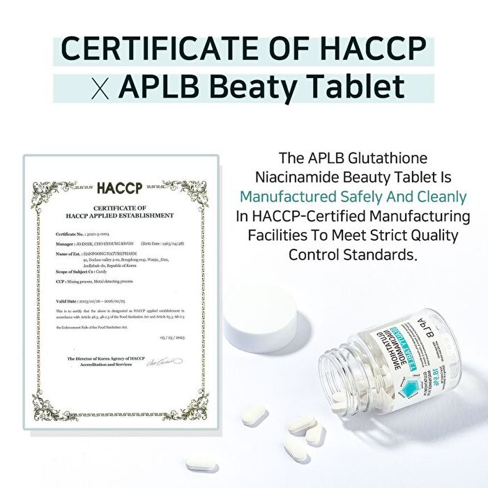 Aplb Glutathione Niacinamide Beauty Tablet - 500mg x 30 tablets