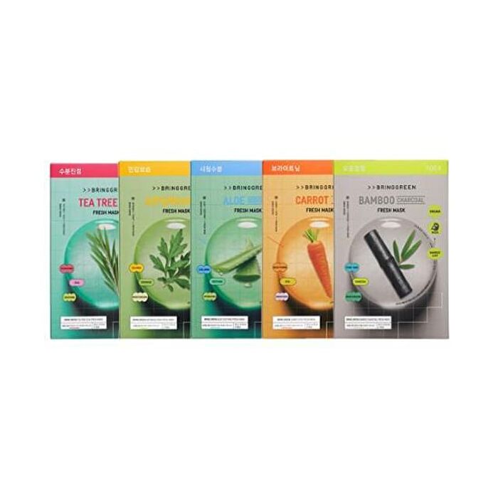 Fresh Mask Set - 5 Types - Bamboo Charcoal