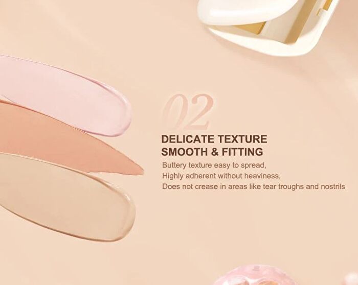 Three-Shades Concealer Palette - 2 Colors - #02 KO Panda eye