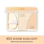 Dual-Color Highlighter Palette - 2 Colors - #02 Warm Sunlight