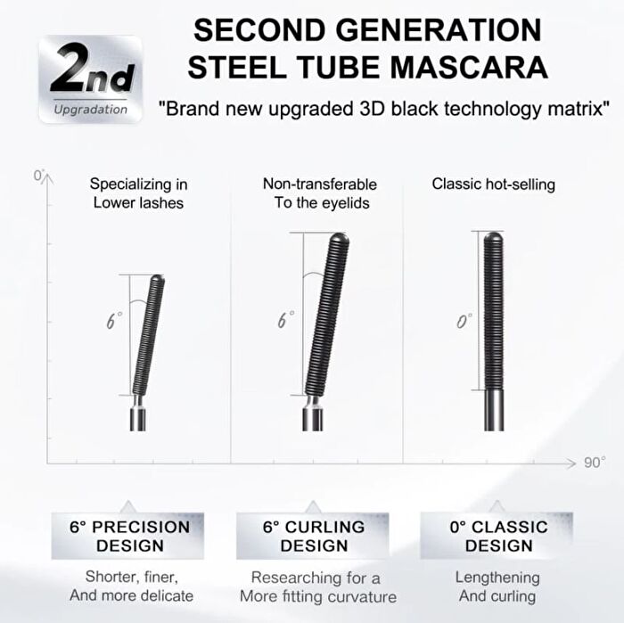 3D Curling Eyelash Iron Mascara - Classic (2 Colors) - Classic #02 Brown - 2g