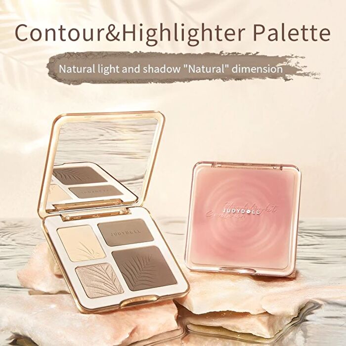 2 IN 1 Highlighter Contour Palette - 2 Colors - #01 Waves - 9g